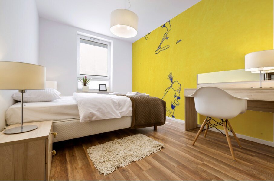 1973 Milwaukee Brewers Cartoon Art by James Gehr Mural print