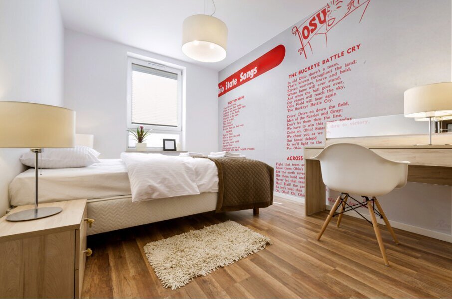 1950s Ohio State Songs Art Mural print