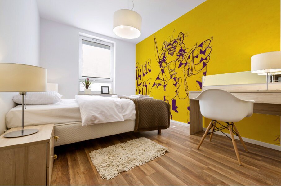 1960s Tiger Bait Cartoon Mural print