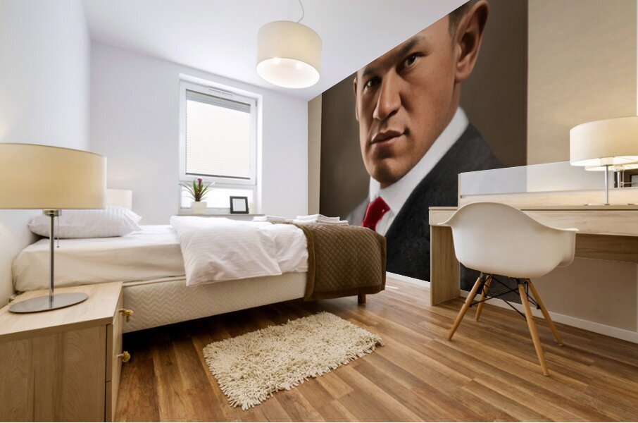 Early 1900s Jim Thorpe Photo and Signature Art Mural print