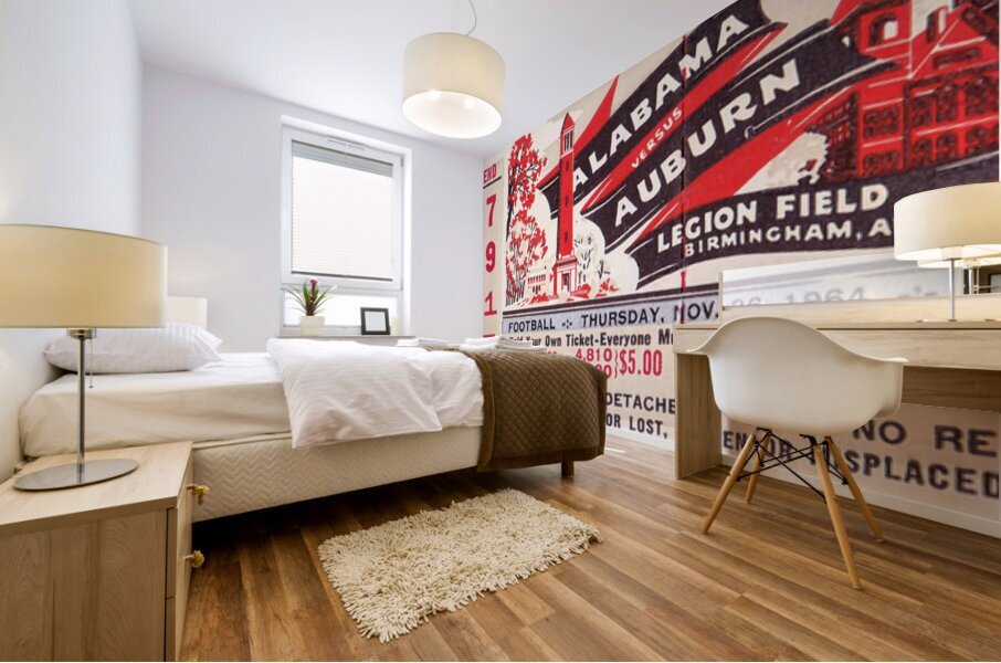 1964 Alabama Crimson Tide vs. Auburn Tigers Mural print