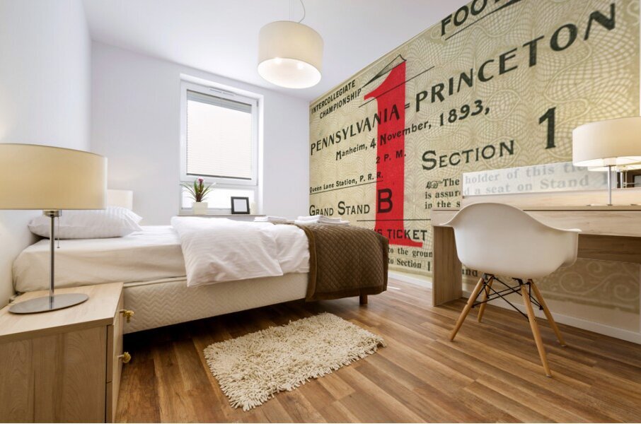 1893 Penn vs. Princeton Tigers Football Ticket Art Mural print