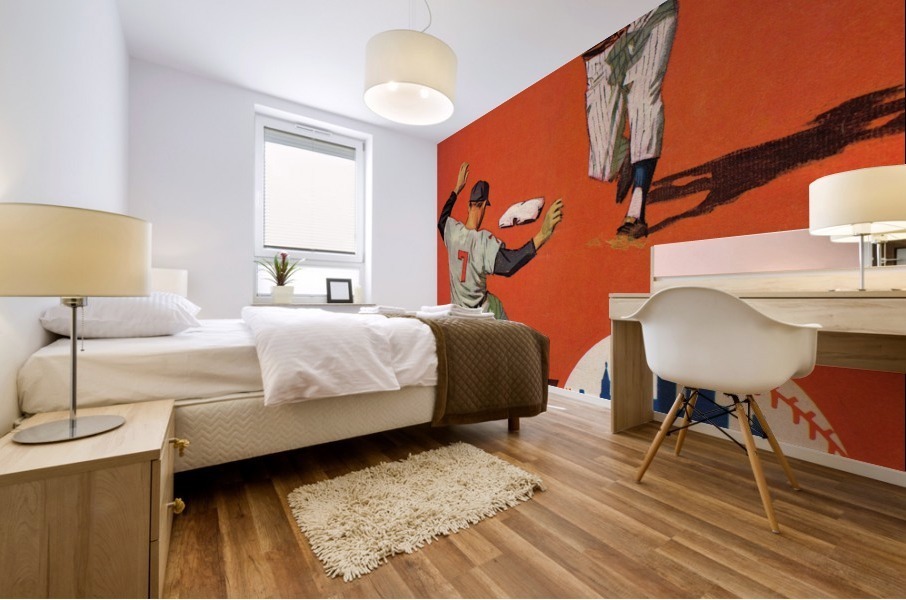 1968 New York Mets Baseball Scorecard Art Mural print