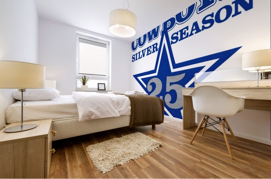 1984 dallas cowboys silver season art Mural print