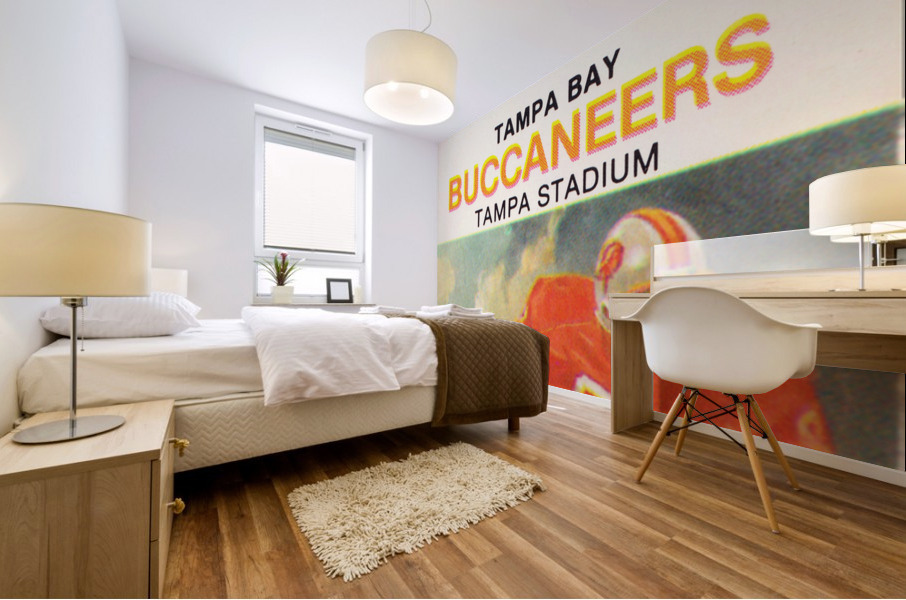 1988 Tampa Bay Buccaneers Ticket Stub Art Mural print