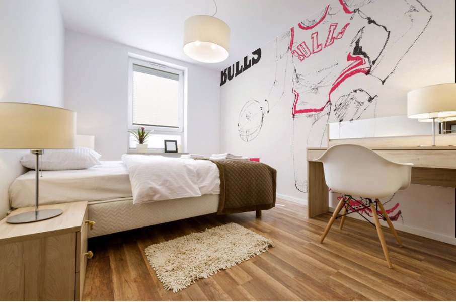 1976 Chicago Bulls Basketball Art Mural print