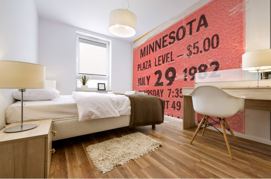 1982 Oakland Athletics vs. Minnesota Twins Ticket Art Mural print