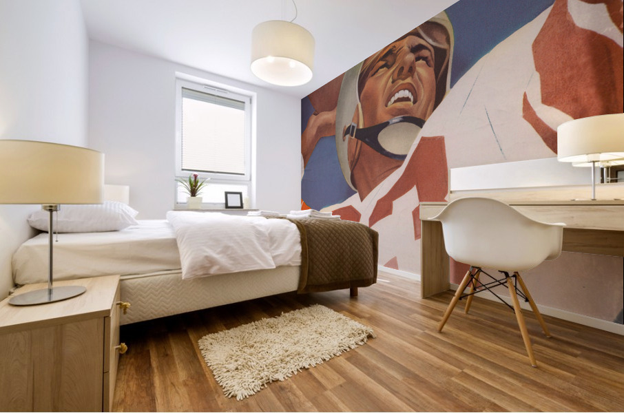 1957 Lon Keller Football Quarterback Art Mural print