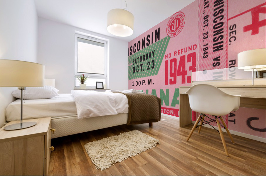 1943 Indiana Hoosiers vs. Wisconsin Badgers Mural print