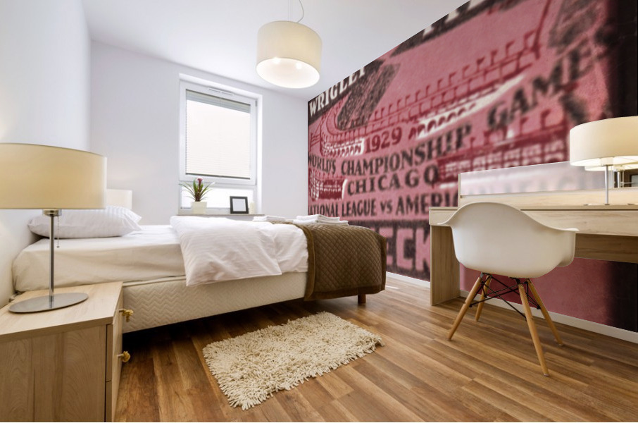 1929 Chicago Cubs World Series Ticket Stub Art | Row 1 Mural print