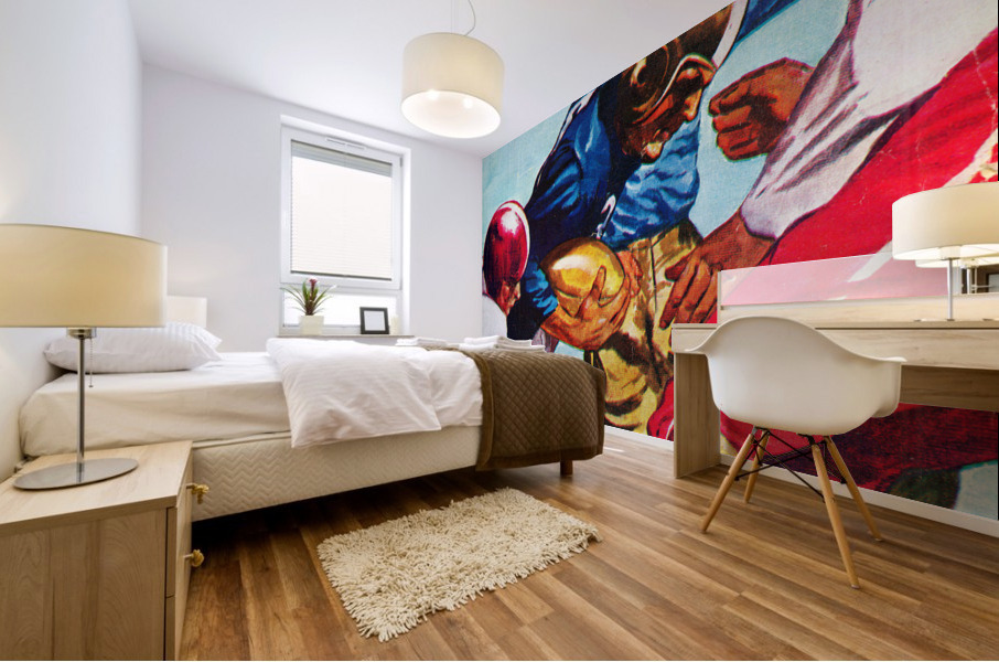 1946 Gridiron Action Football Art  Mural print