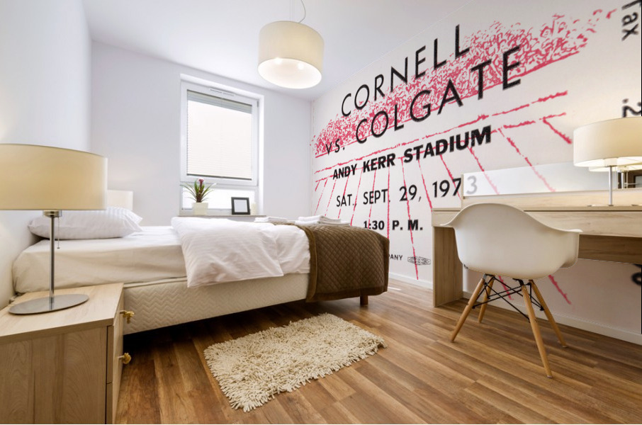 1973 Cornell vs. Colgate Football Ticket Art Mural print