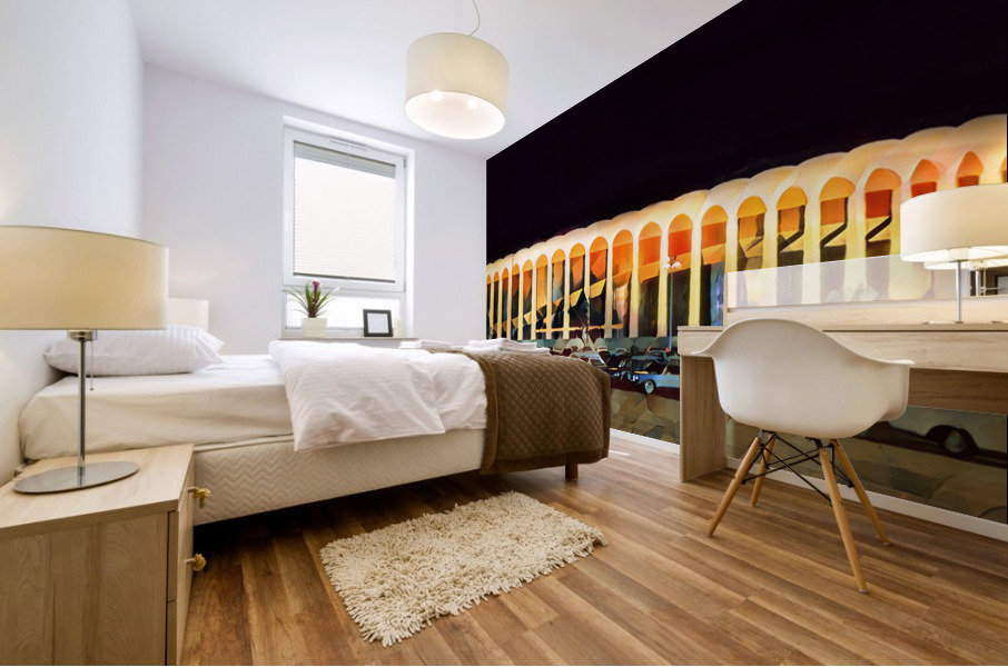 The Forum LA Lakers Home Arena Vintage Art Mural print