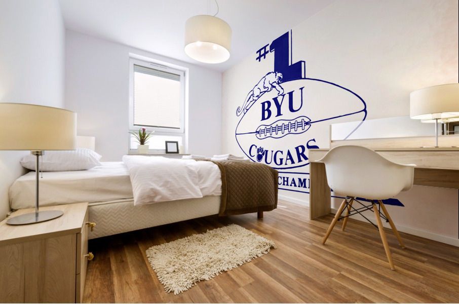 1984 BYU Football National Champions Art Mural print