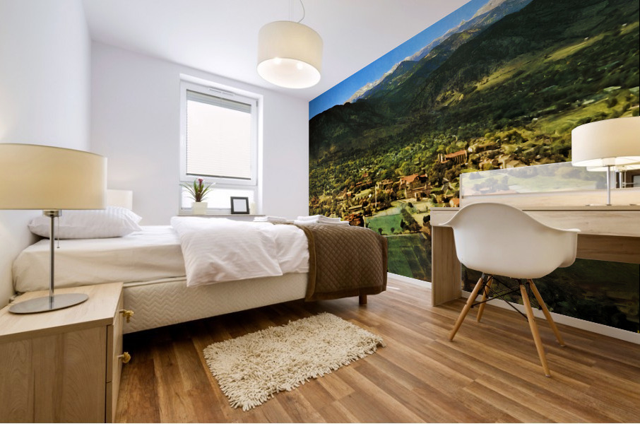 Vintage University of Colorado Campus Art Mural print