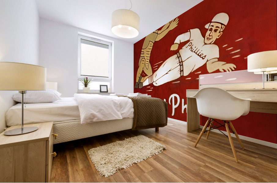 Fightin Phillies Vintage Art Mural print