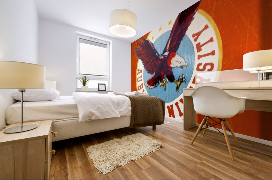 Vintage Auburn University Throwback Art Mural print