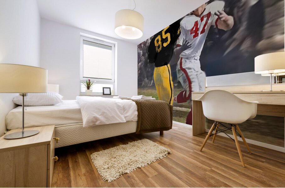 1961 Iowa Hawkeyes Touchdown Catch Art Mural print