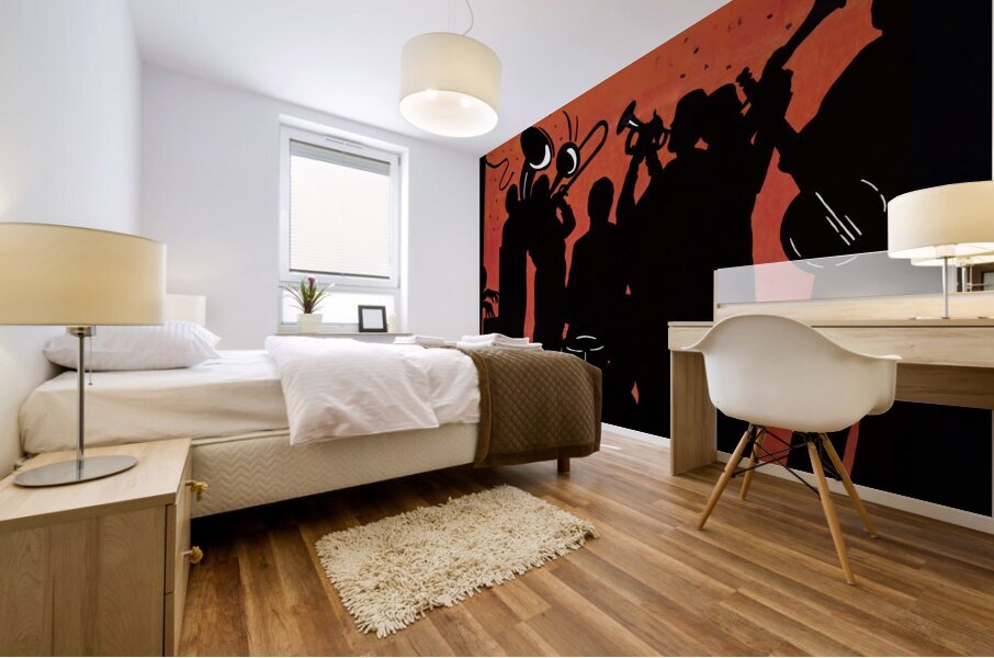 vintage jazz art Mural print
