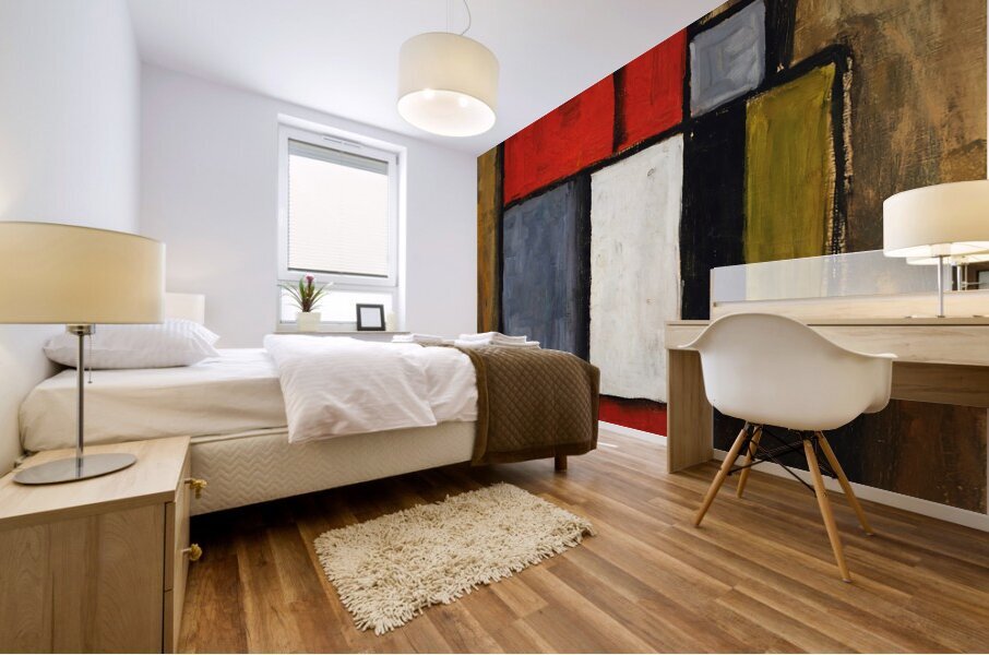 formas abstractas by joaquin torres garcia Mural print