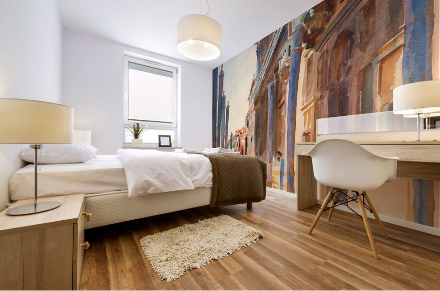 sargent gondola moorings on grand canal Mural print