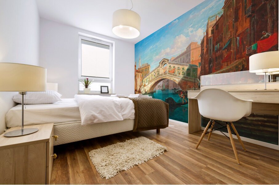 venice rialto bridge gustaf wilhelm palm Mural print