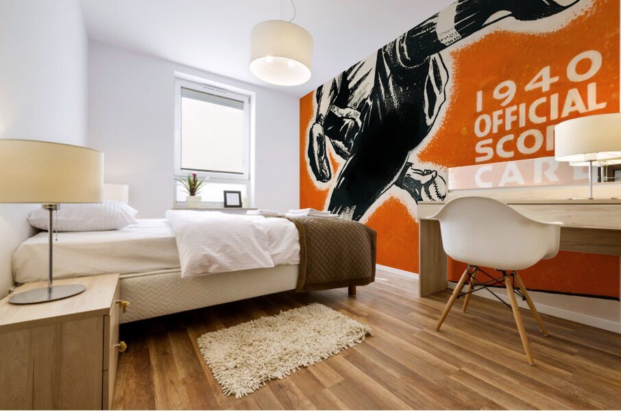 1940 Seattle Rainiers Baseball Scorecard Art  Mural print