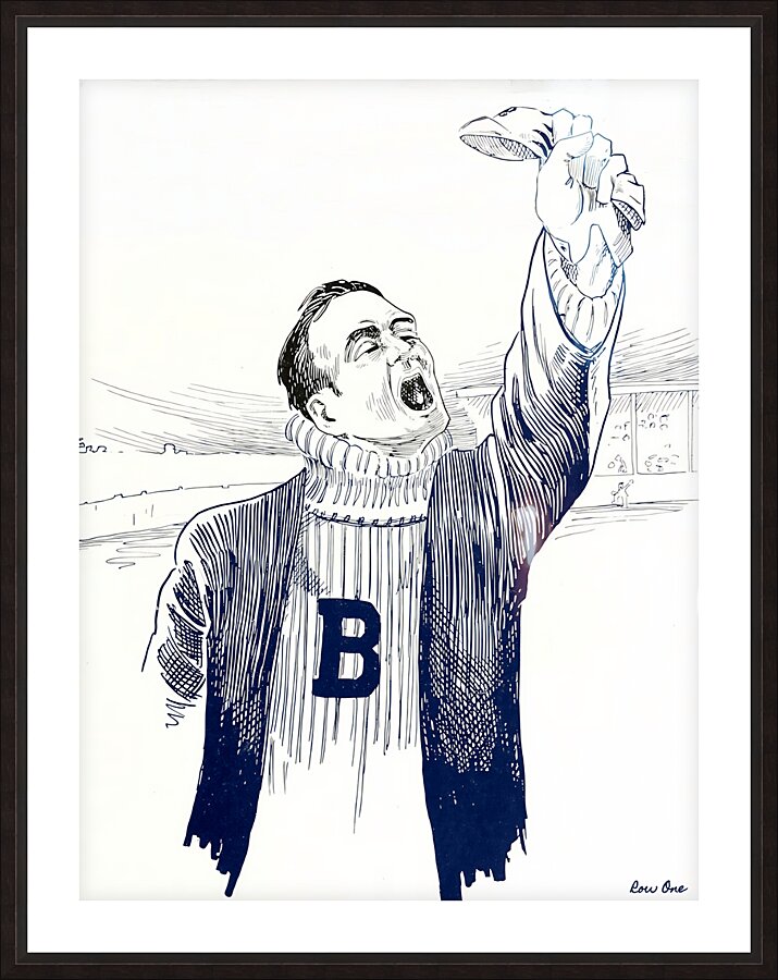 vintage butler bulldog fan art early 1900s Picture Frame print