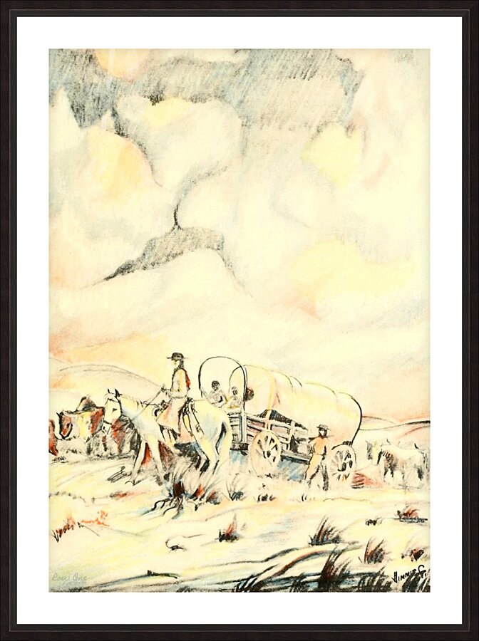 1930s western art Picture Frame print