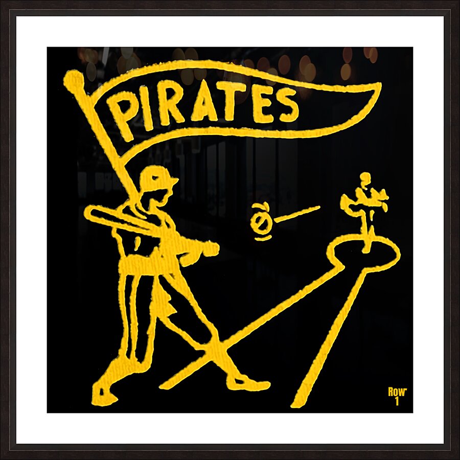 vintage pittsburgh pirates baseball pitch art  Picture Frame print