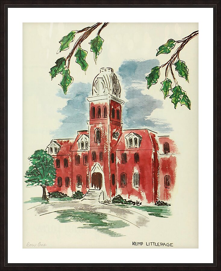Kemp Littlepage 1960s West Virginia University Campus Art Picture Frame print