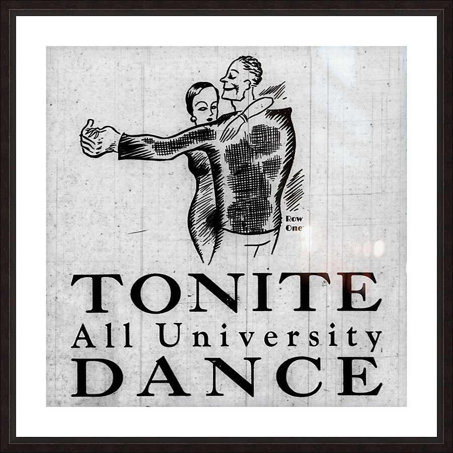 university dance tonite row one art Picture Frame print
