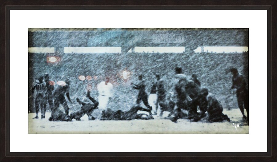 1928 drake creighton football blizzard art Picture Frame print