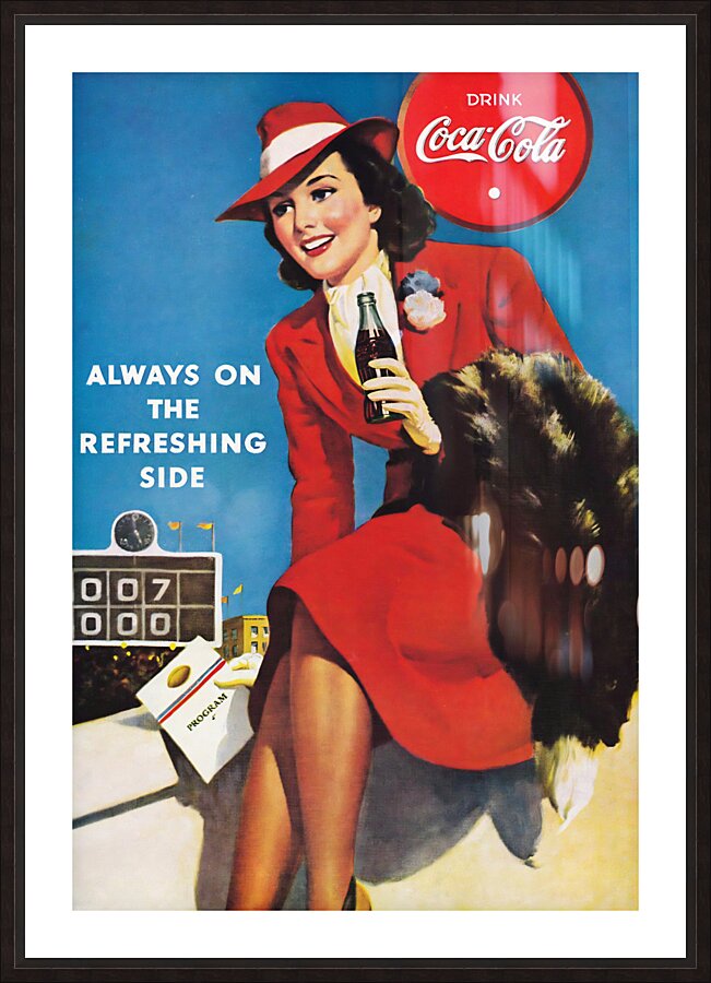 1940 coke football ad Picture Frame print