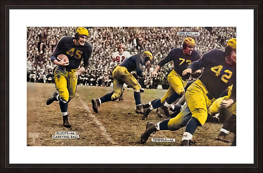 1945 Michigan Wolverines Football Art Picture Frame print
