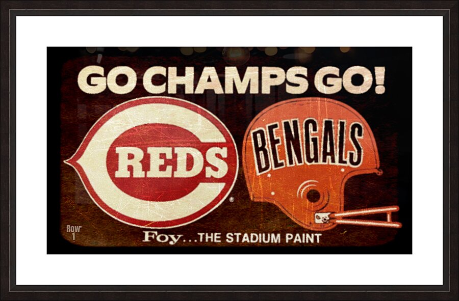 go champs go cincinnati sports teams Picture Frame print