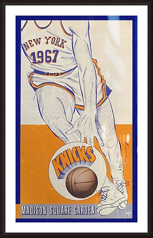 1967 New York Knicks Remix Art Picture Frame print