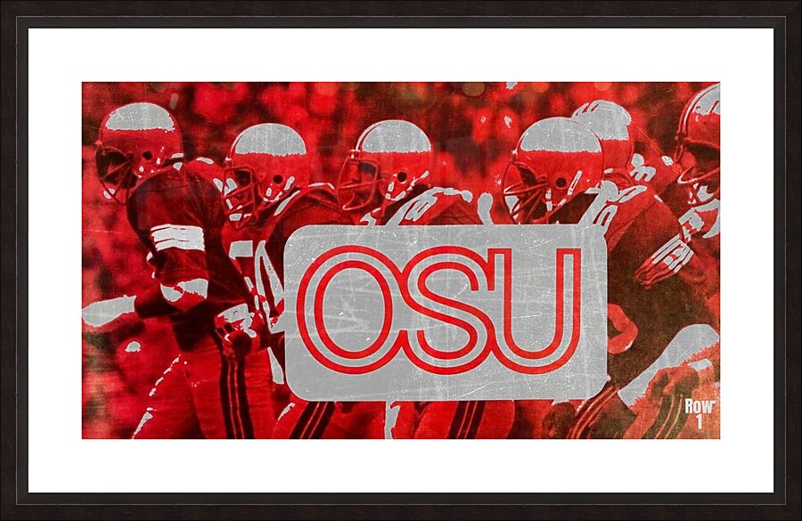 Retro OSU Buckeyes Football Art Picture Frame print