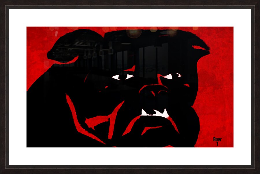 Vintage Georgia Bulldog Remix Art Picture Frame print
