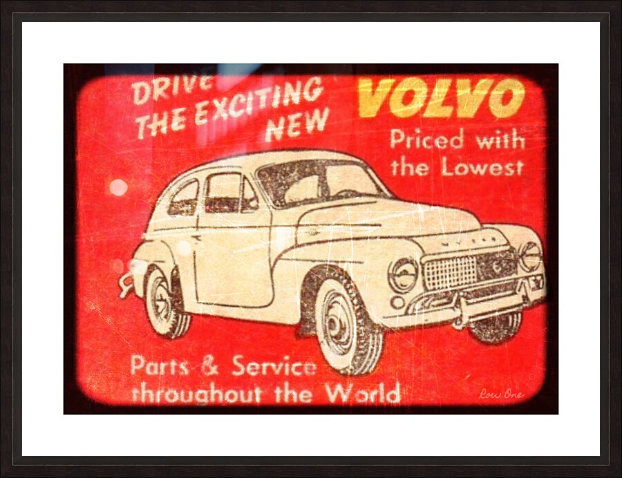Vintage Volvo Car Ad Viewfinder Picture Frame print