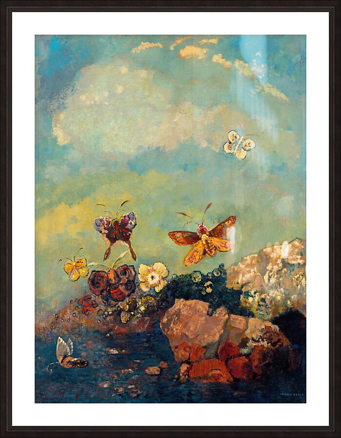 Butterflies by Redon Picture Frame print