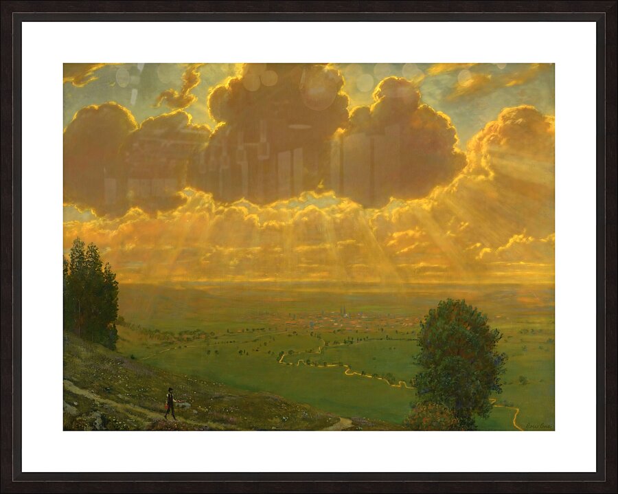 Sunburst Over Sackingen Black Forest  Picture Frame print