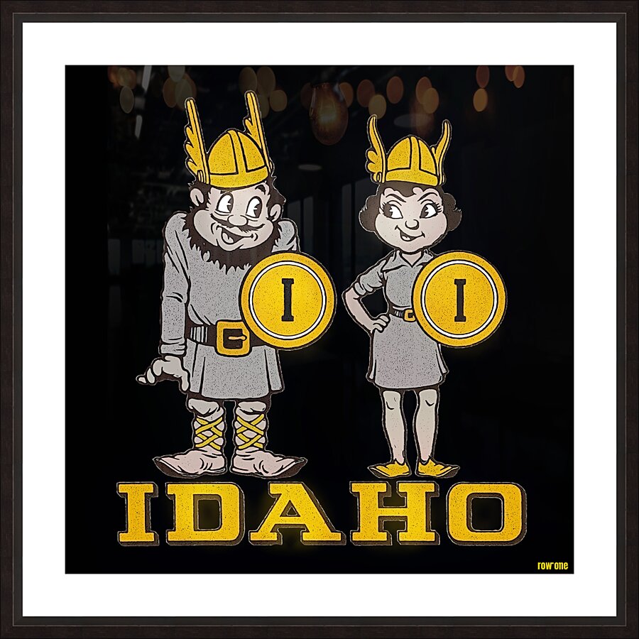 Vintage Idaho Vandals Cartoon Couple Art Picture Frame print