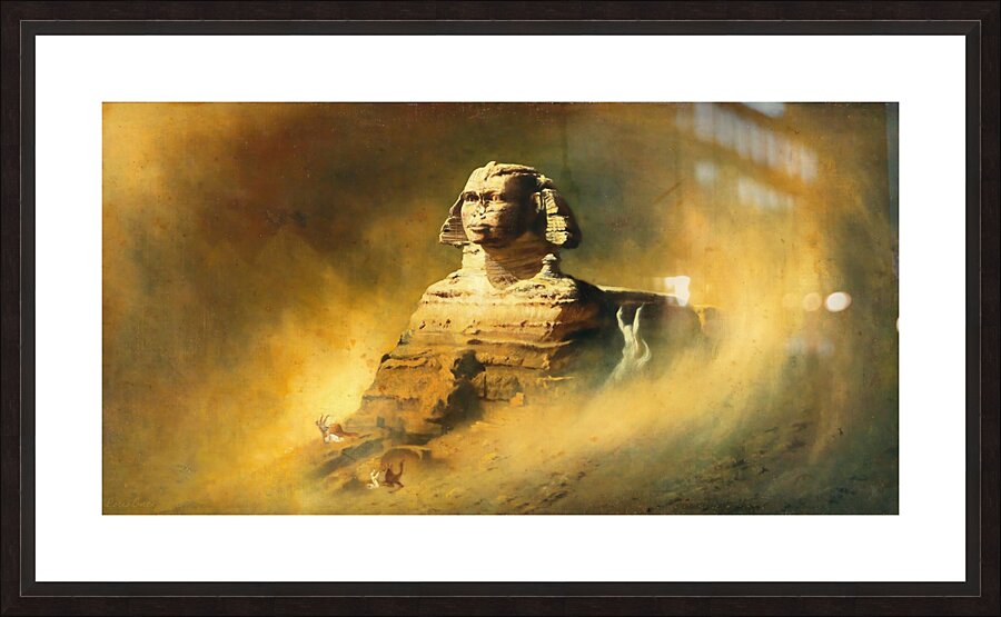 Sphinx Egyptian Art by Karl Wilhelm Diefenbach Picture Frame print