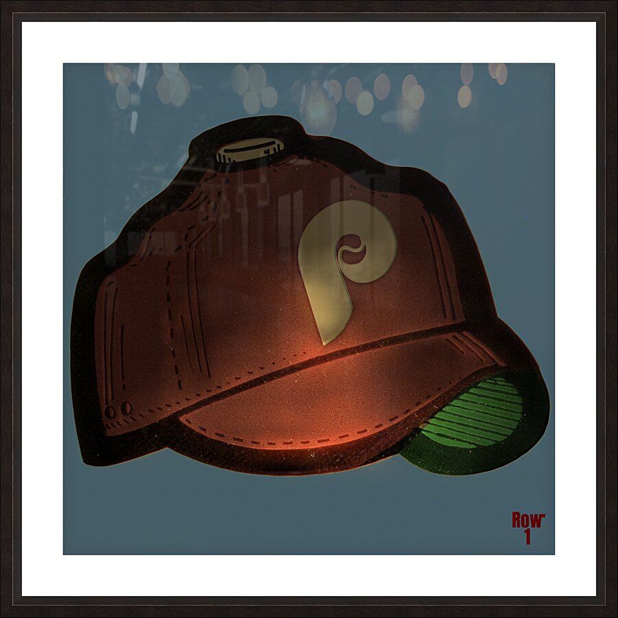Vintage Phillies Ballcap Art Picture Frame print