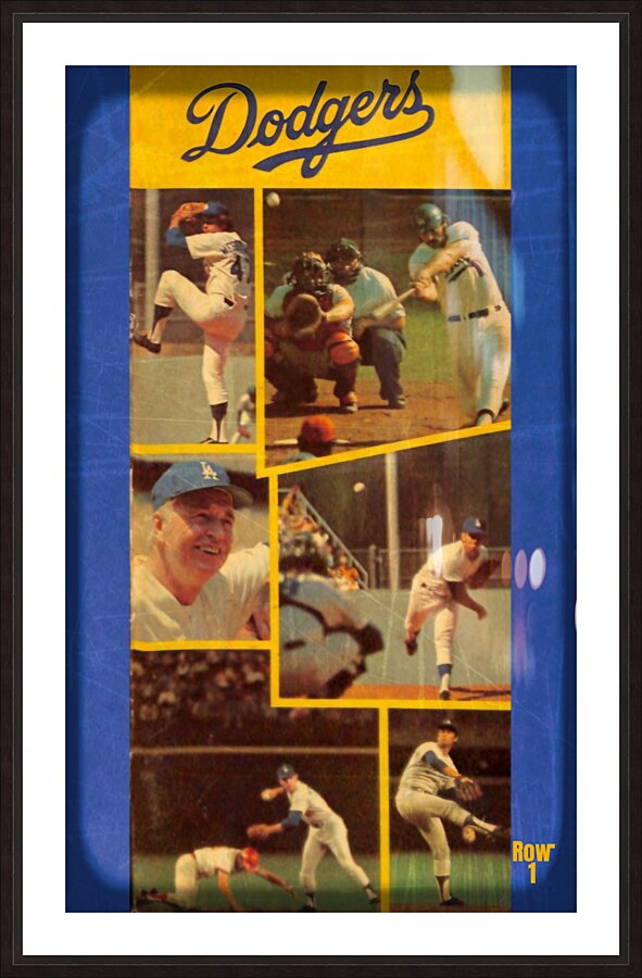1974 LA Dodgers Baseball Viewfinder Slide Style Art Picture Frame print