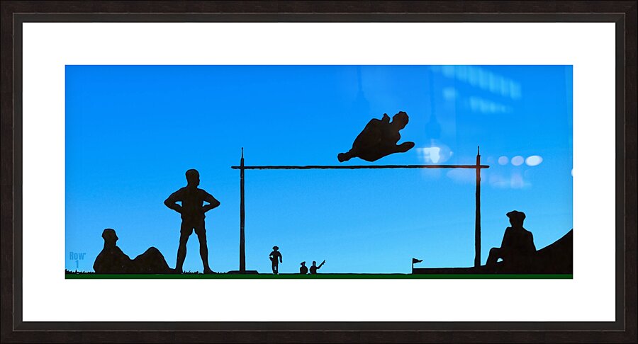 Early 1900s Track and Field Remix Art Picture Frame print