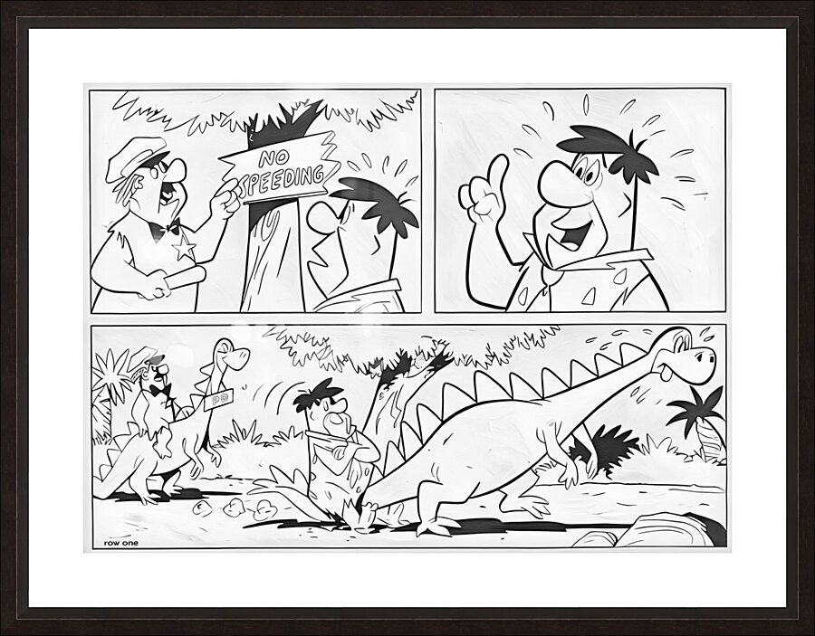 Fred Flintstone Solution for Speeding Picture Frame print