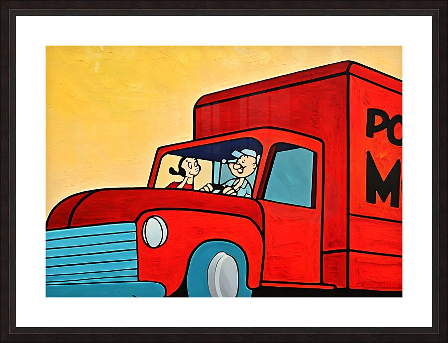 1956 Popeye Art Picture Frame print