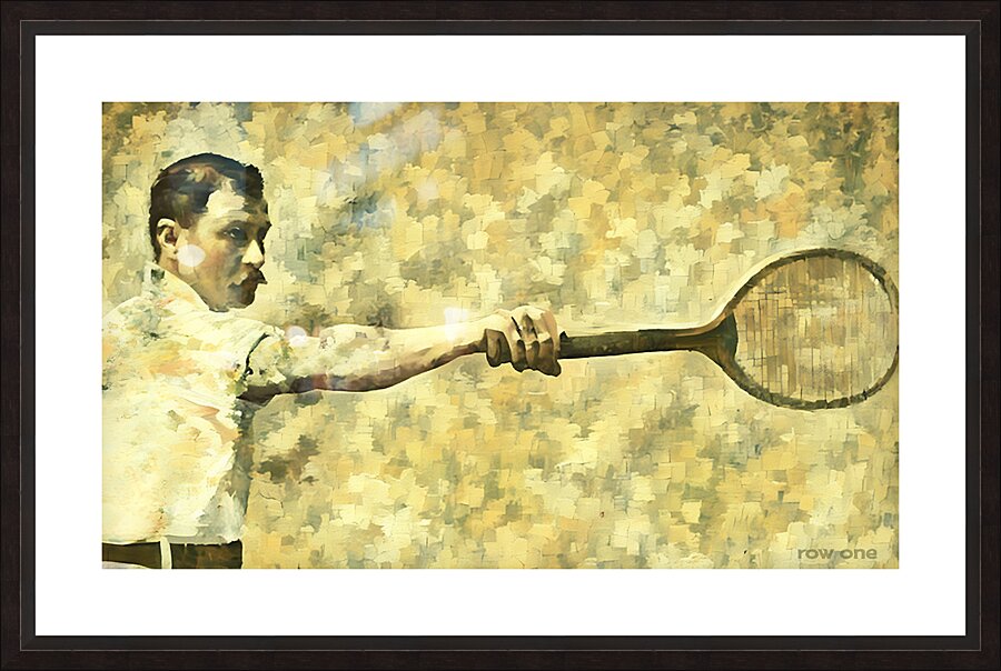 the backhand vintage tennis art Picture Frame print
